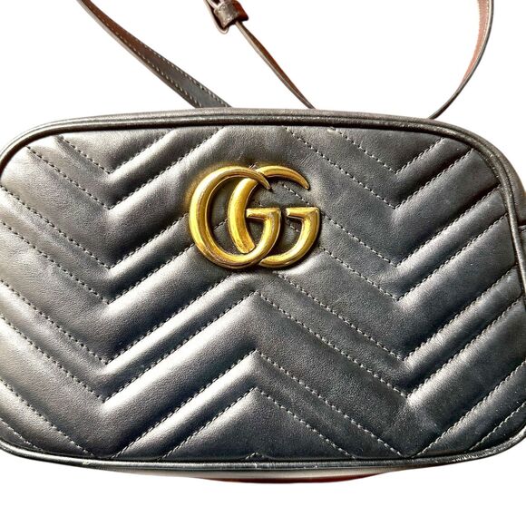 GUCCI GG Marmont Camera Crossbody Bag Black - Picture 5 of 7